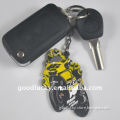 Racing car customized motorcycle pvc keychain